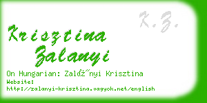 krisztina zalanyi business card